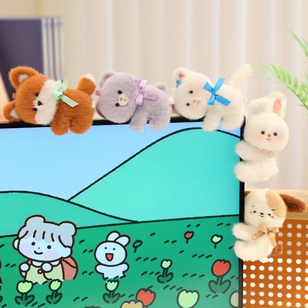 Hug Shape Rabbit Plush Stuffed Toys Simulation Plush Doll Computer Clip  Birthday Parties
