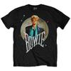 Men's David Bowie Circle Scream (Back Print) Slim Fit T-shirt Large Black