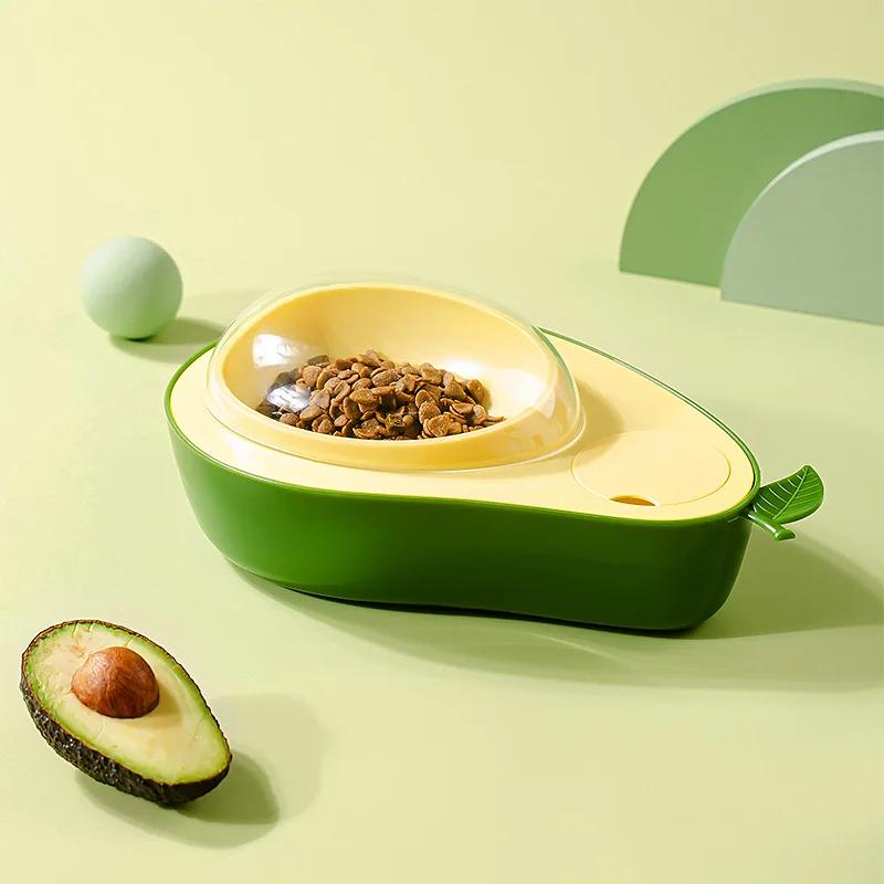 Dog Feeder Cat Automatic Feeding Water Bowl Avocado Shaped Pet Slow Food Feed Bowl Pet Food Storage Dispenser Dog Food Container