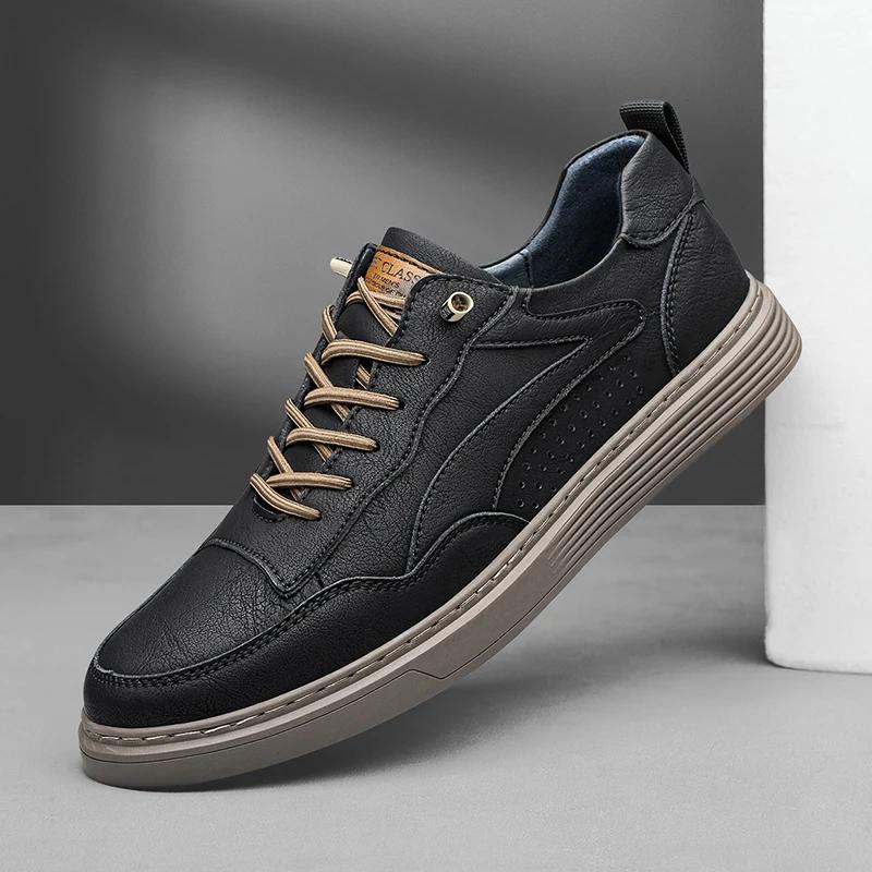 Herren Hochwertige Handgefertigte Freizeitschuhe SCHWARZ Marke Echtleder Schuhe Schnürschuhe Outdoor Oxford Business Kleiderschuhe Herren