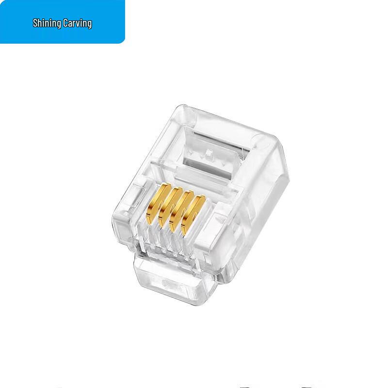 

YaoKe RJ11 4-Core Telephone Connectors (100-Pack)