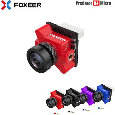 1pcs Foxeer Predator V4 Micro FPV Camera 16:9/4:3 PAL/NTSC Switchable Super WDR OSD 4ms Latency 