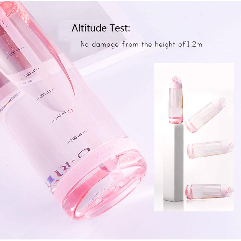 1000ml Outdoor Water Bottle With Straw Sports Bottles Eco-friendly With Lid Hiking Camping Plastic BPA Free