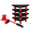 Furniture Mover Set 5 Pcs Furniture Mover Tool Transport Lifter Heavy Stuffs Moving Wheel Roller Bar Hand Tools Set Red 500KG 230x168mm