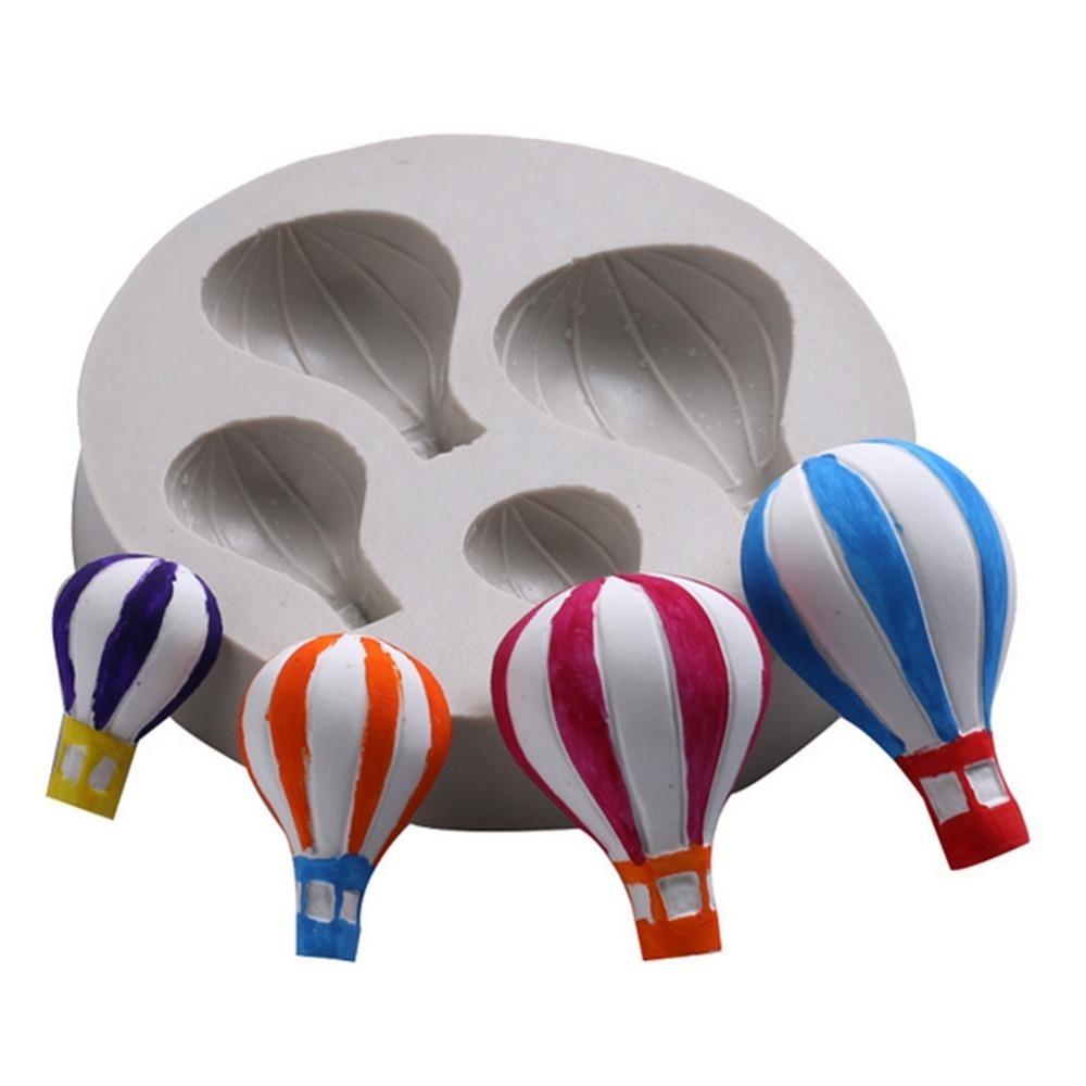 3 Stück Mehrfachhöhlung Heißluftballon Silikonform Schokolade Süßigkeitenform Harz Fondant Polymer Clay
