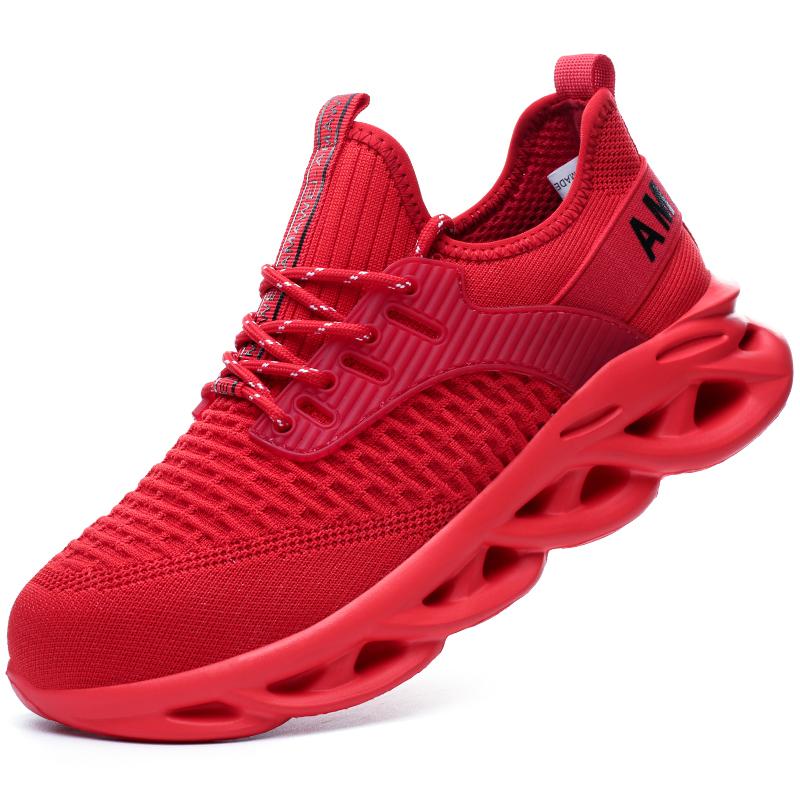 

Модная мужская рабочая защитная обувь, защита от проколов, мужская неубиваемая рабочая обувь, легкие дышащие защитные ботинки 41 красный