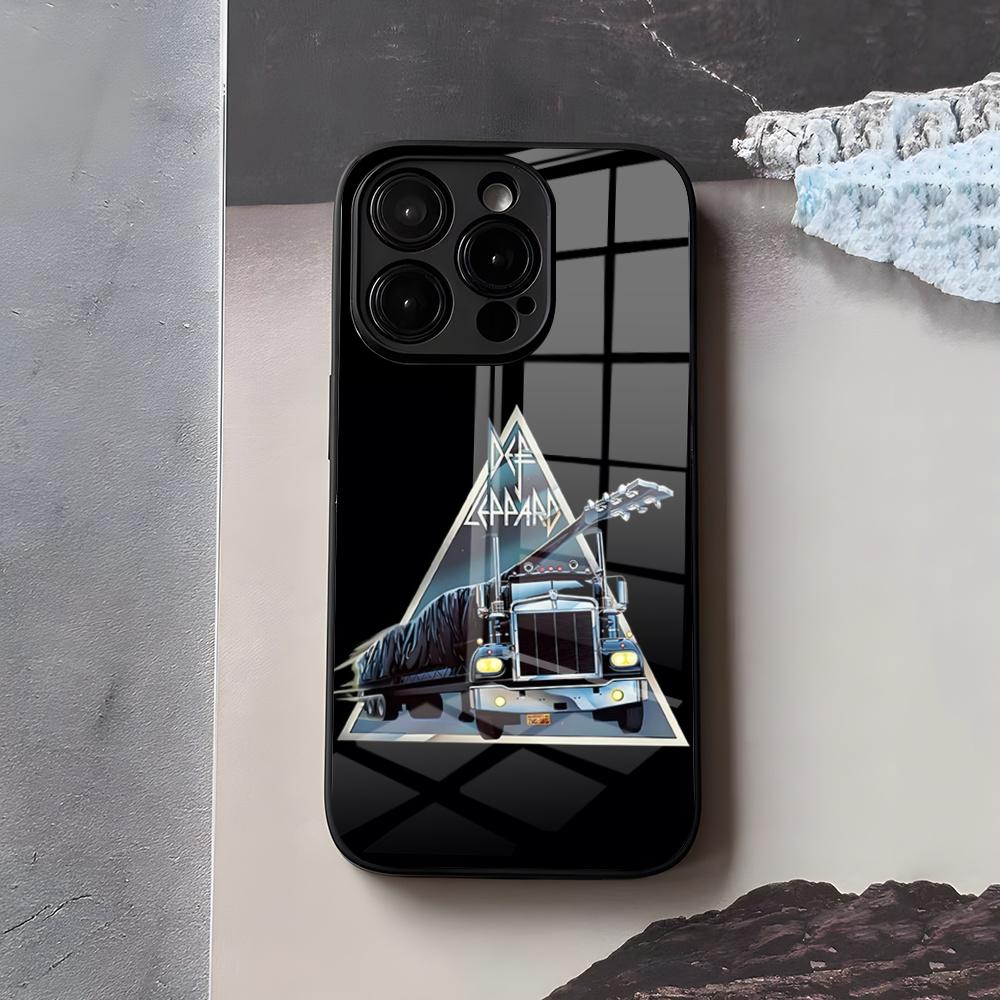 Hot Rock Band D-Def Leppard Phone Case For IPhone 17 Air 16 E Pro Max 15 14 13 Mini 12 Pro 11 Max Plus Black Glass Cover
