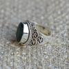 Emerald Gemstone Ring, Handmade 925 Sterling Silver Ring, May Birthstone Ring, Oval Emerald Designer Ring, Gift for her, Promise Ring