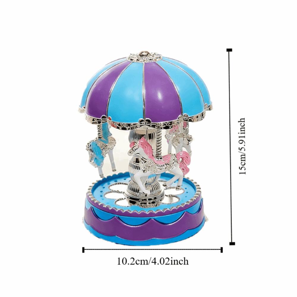 Cartoon Carousel Music Box Exquisite Horse Music Box Romantic Carousel Ornaments  Birthday Gifts