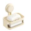 Suction Cup Double-Layer Wall-Mounted Soap Dish with Drainage