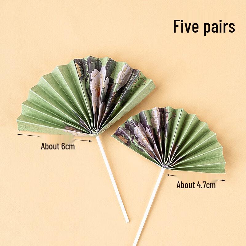 LIEI New Chinese Folding Fan Cake Topper
