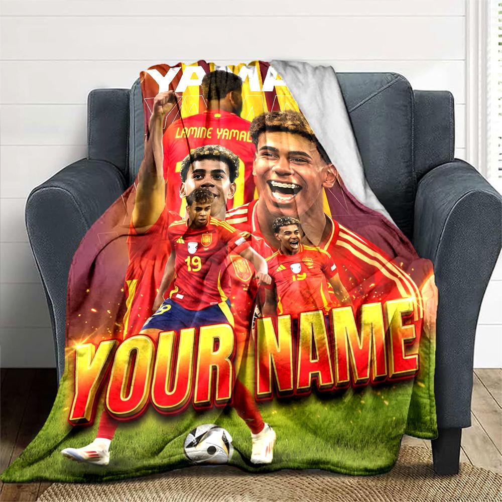 1pc Personalized Name Yamal Blanket, Gift, for Men and Women, Soft Blanket, Good for Sofa Bed Couch Travel, Lightweight Flannel Blanket