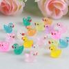 20/50/100Pcs Resin Mini Duck Miniature Figurines Ornaments Decor Yellow Animal Garden Crafts Tiny Duck Landscape Plants Fairy