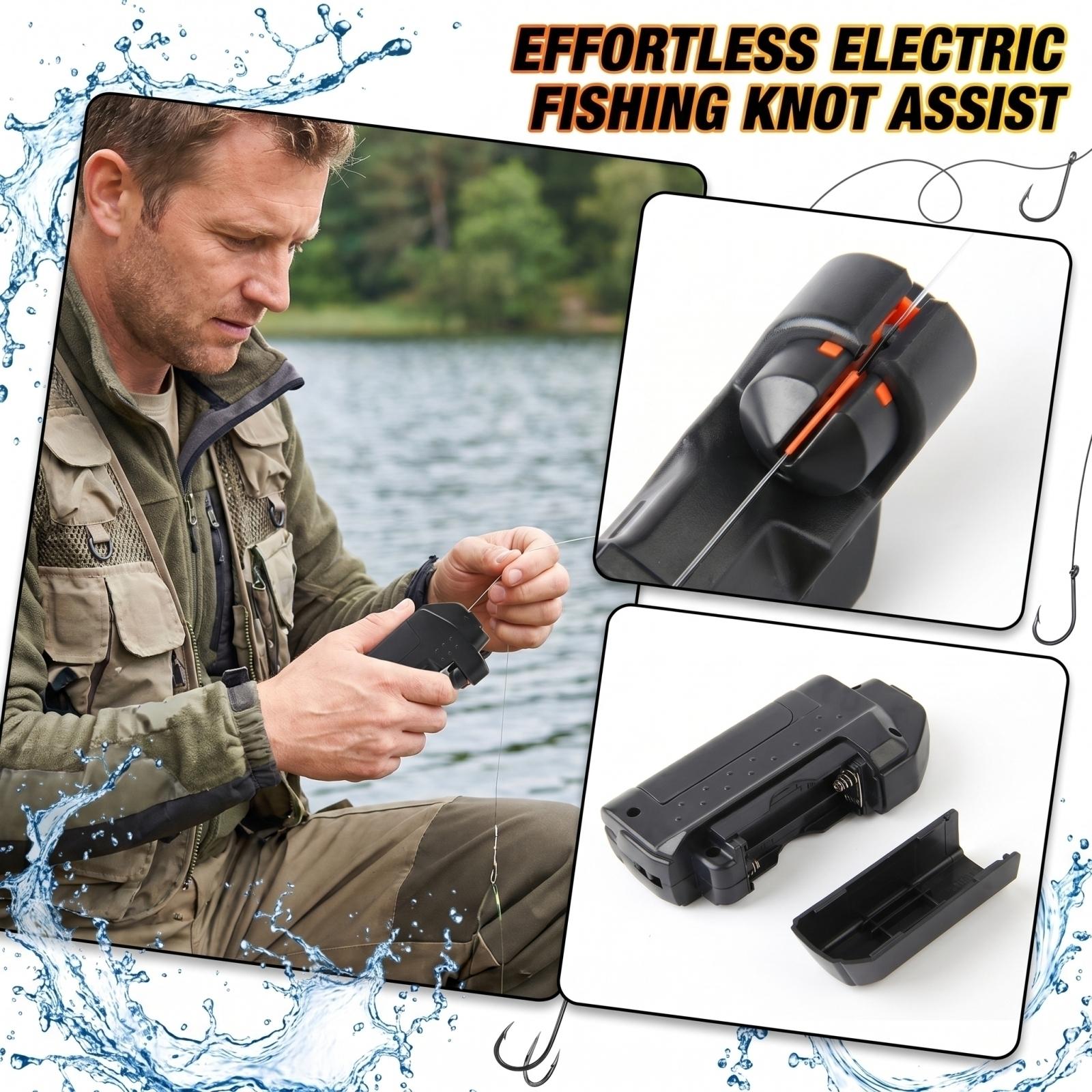 

Electric Fishing Knot Tying Tool Automatic Fishing Line Knotter Portable Battery Operated Fishing Gear Accessory for Efficient Knot Tying One Size