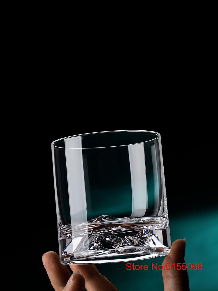 Bicchiere da Whisky Iceberg 3D Stile Giapponese Montagna di Ghiaccio Bicchiere Old Fashioned Bicchiere da Liquore Bicchiere da Whisky Montagna Sottobicchiere Gratuito