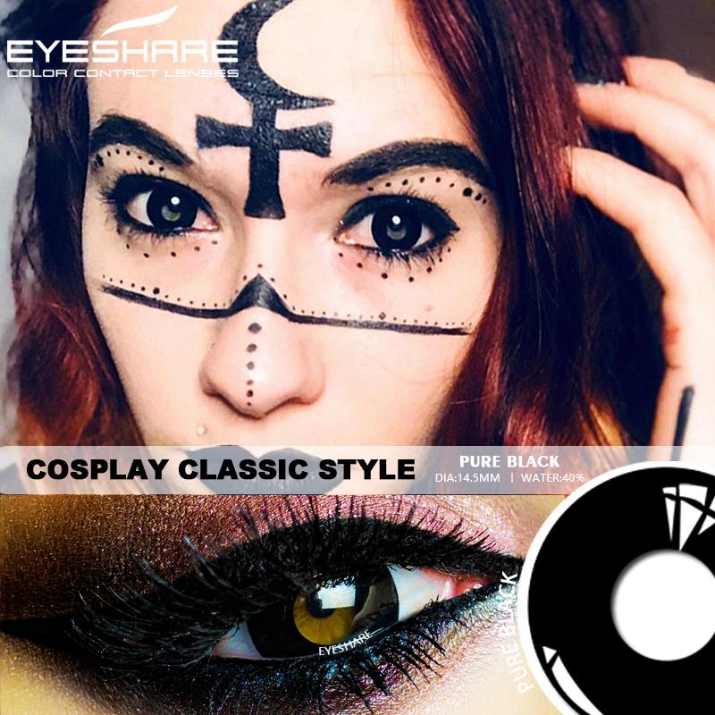 Eyeshare Color Contact Lenses For Eyes 1Pair Anime Cosplay Colored Lenses WHITE Red Halloween Lenses Contact Lens Beauty Makeup