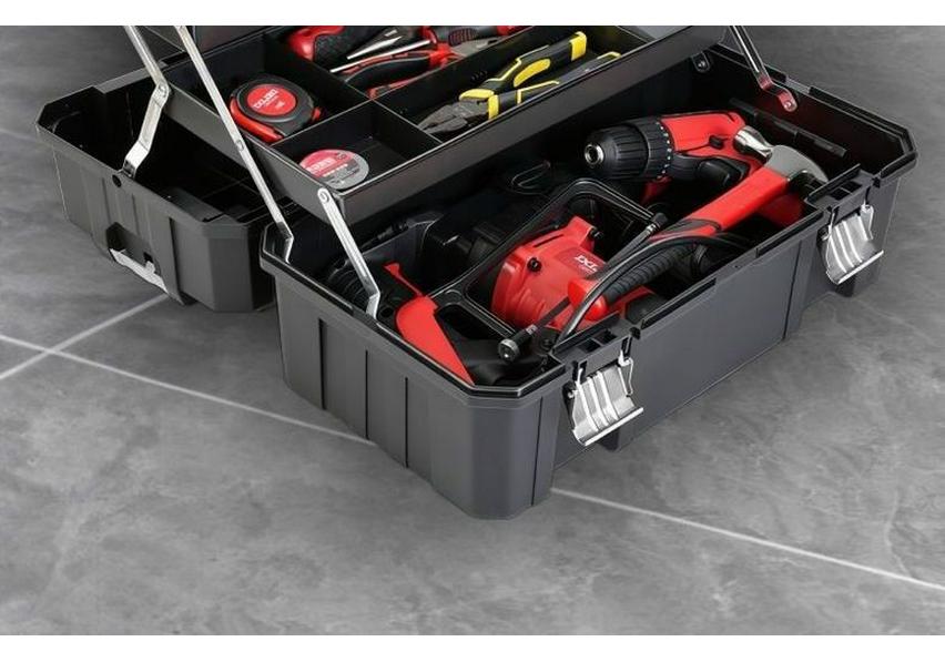 Three-Layer Foldable Tool Box for Household & Electrician Use