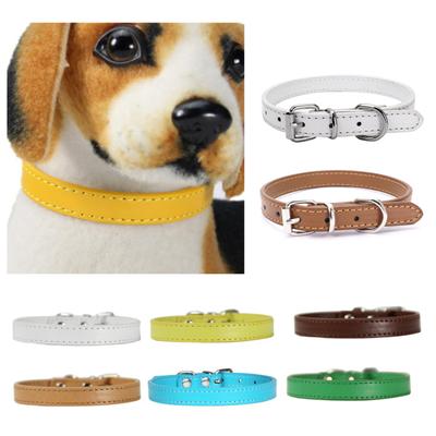 Dog Faux Leather Collar Puppy Leash Neck Strap Walking Traction Pet Supplies