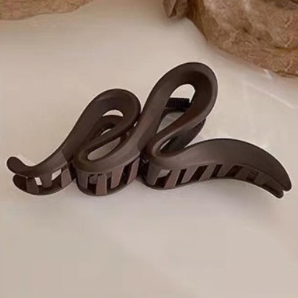 Plastic Wave Hair Clips Twisted Curved Hair Claw Hairpin Frosted Shark Clips  School