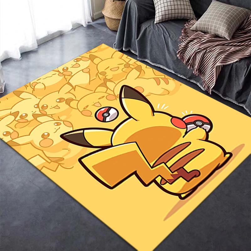 2025 New Pokemon Carpet Rug for Living Room Bedroom Home Sofa Decoration,Kids Play Non-slip Floor Mat