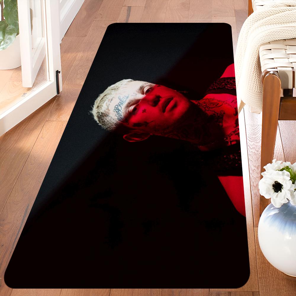 Rapper Lil P-Peep Fußmatte Rechteckig Rutschfest Zuhause Weich Badematte Vordertür Innen Außen Matte Hoteldekor Matte
