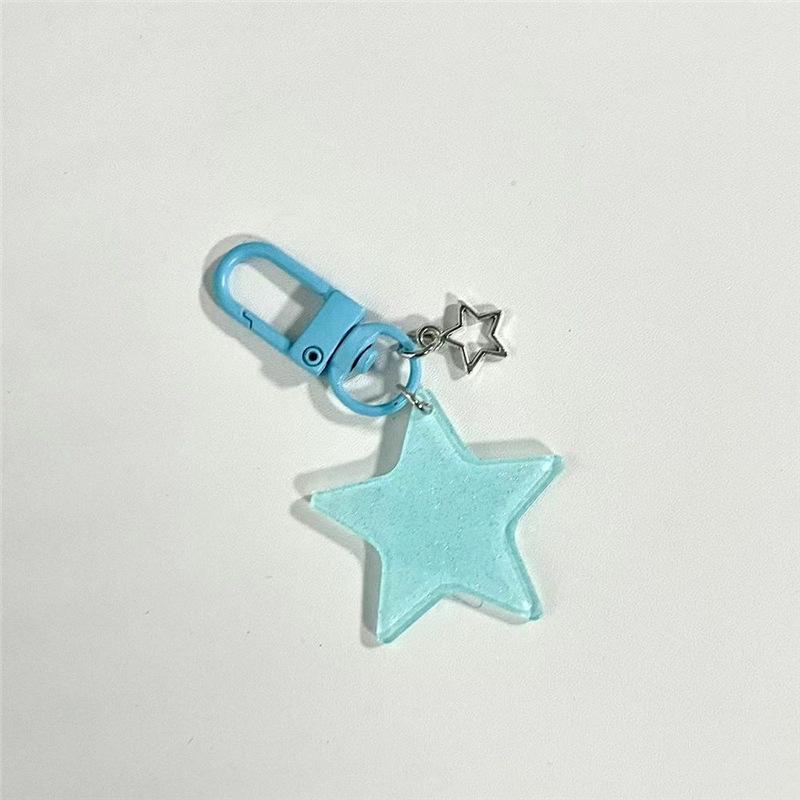 Acrylic Star Pendant Keychain: Y2K Sweet & Cool Five-Pointed Star Design