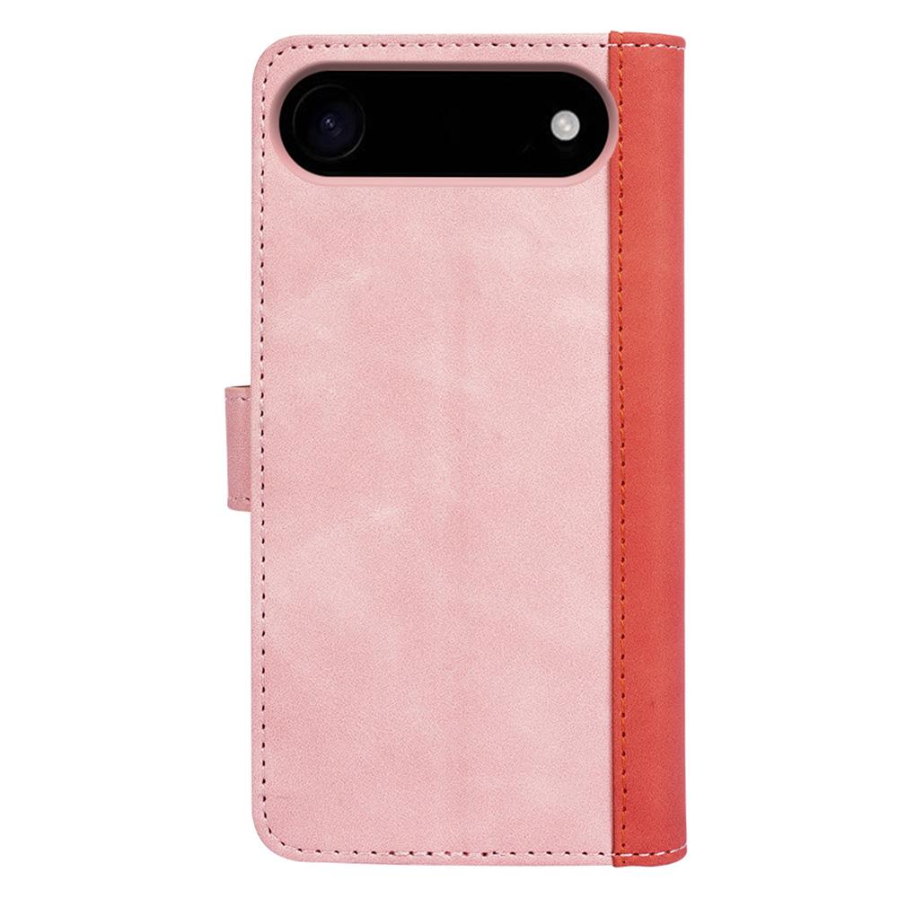 For iPhone 17 Air Wallet Case Leather Phone Cover Splicing Color