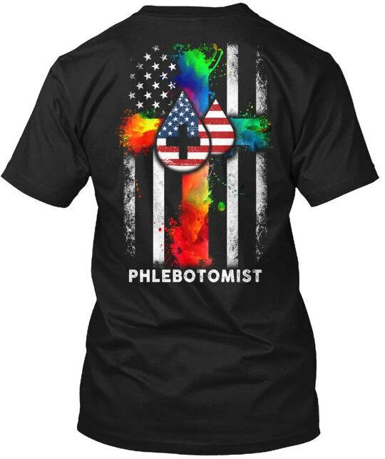 Trendsetting Proud Phlebotomist - T shirt Made in the USA Size S to 5XL S