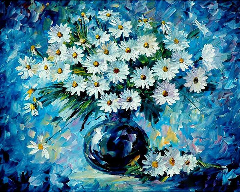 Kit Quadro Diamanti 5D Fai Da Te "Mandala Rosso E Fiori Blu" - Sogno Cristallo ABEUTY 30x30 Cm