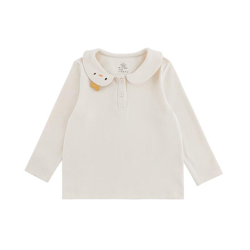 YouYou Girl s Embroidered Turn-down Collar Long Sleeve Top 120