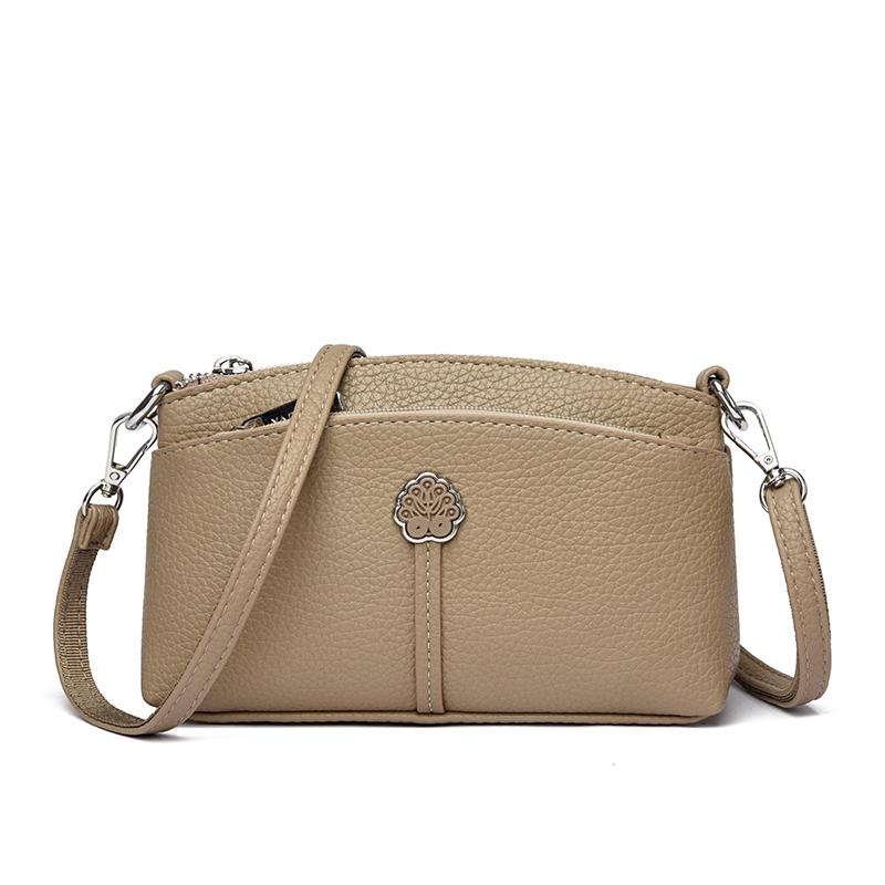 New Women'S Shoulder Purse Bag Fashion Atmosphere Crossbody Messenger Bag Women'S Small Mother Handbag Soft Leather Bags