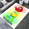 Among Us Custom Name Carpet Rug for Living Room Bedroom Home Sofa Decoration,Kids play Non-slip Floor Mat