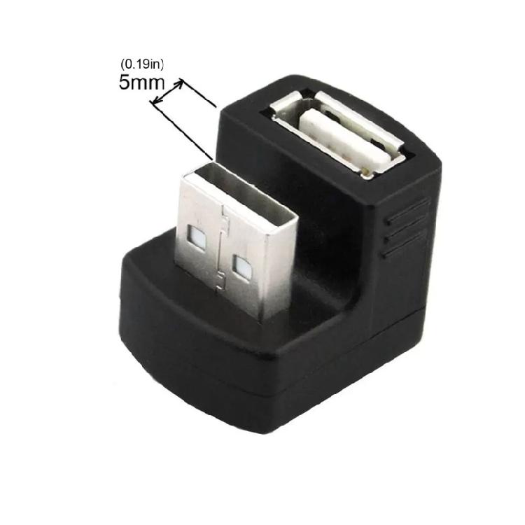 USB 2.0 Male Female Adapter 480mbps Highly speed Data Transmission Durability ABS Metal Construction Space Saving