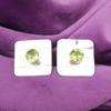 Natural Peridot 925 Sterling Silver Stud Post Trendy Birthday Gift New Earrings EE-146-19
