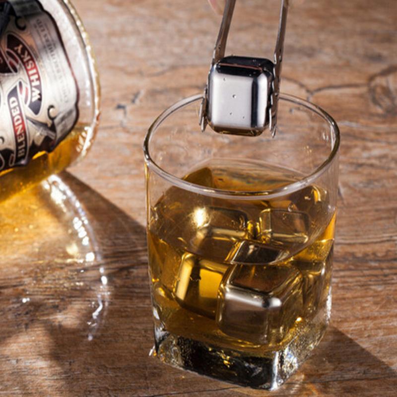 Hot! Reusable Ice Cubes Rust-proof Ice Tartar Ice Grains Stainless Steel Whiskey Chilling Stones Quick