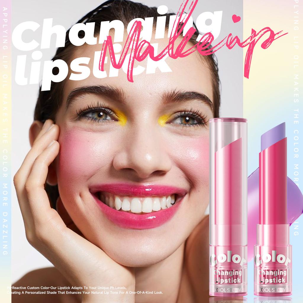 Moisturizing Lipstick Temperature Color-Changing Lip Balms Long-Lasting Smudge-Proof Waterproof Lipsticks for Hydration Repair