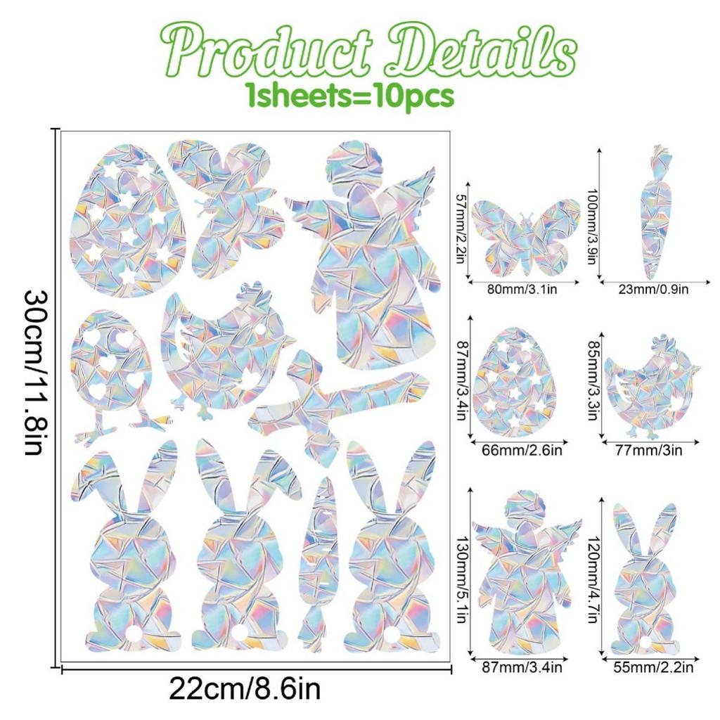 Christmas Windows Rainbow Prism Stickers Rainbow Film for Window Glass Clings Static Removable Suncatcher Decal Sticker