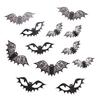 12pcs PVC Bat Wall Sticker Realistic Spooky Bat Decal 3D Bats Sticker  Halloween