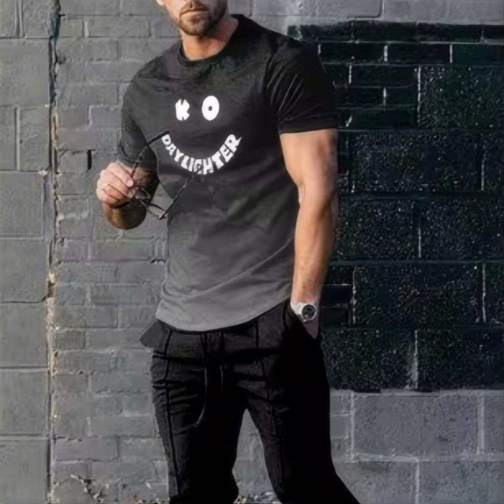 

Мужской летний модный спортивный комплект, модный спортивный комплект с 3D-принтом, повседневная уличная одежда для пробежек, футболка с коротким рукавом, длинные брюки, комплект из 2 предметов 6XL