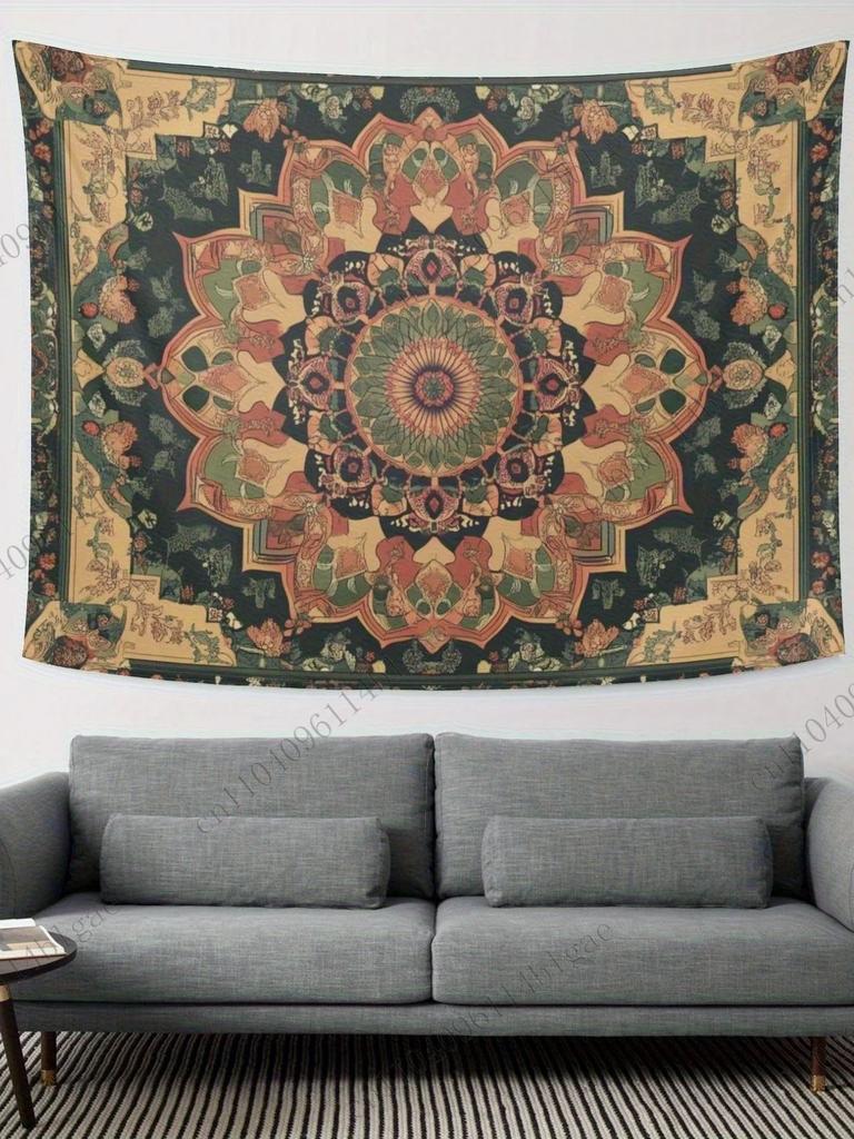 Golden Mandala Tapestry  Excellent Home Decoration Bedroom Dorm Wall Hanging Background Cloth Festival Gift