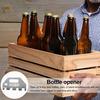 Beer Bottle Opener Carrier Stainless Steel Can Opener for 4 Bottles Heavy Duty Beer Bottle Cap Remover Kitchen Tool for Bar Party BBQ