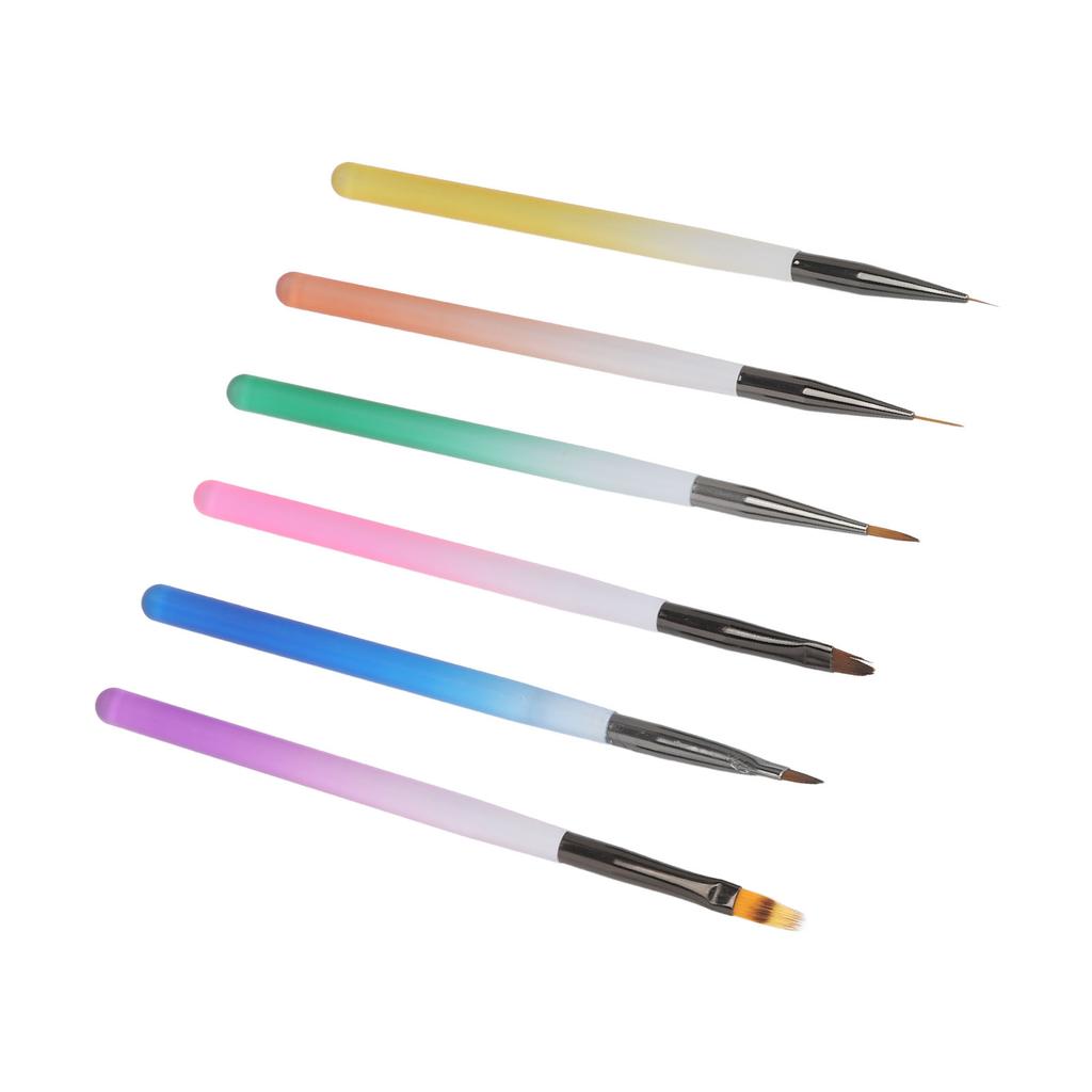 6pcs Nail Art Brushes Set Professional Precise Painting Nail Art Design Pen Painting Tools for Home Manicures Nail