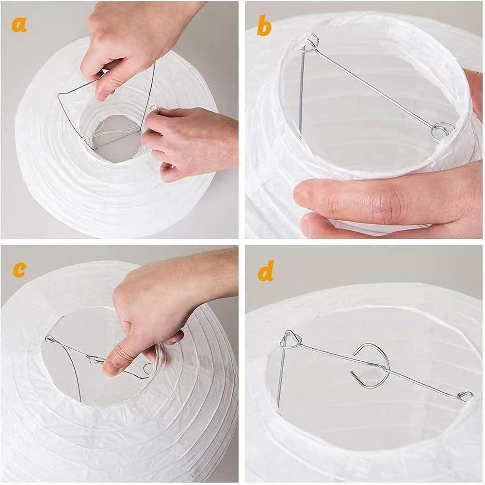 Runtow 6pcs 30cm White Hot Air Balloon Paper Lantern ,Wedding Birthday Party Home Hanging Decor