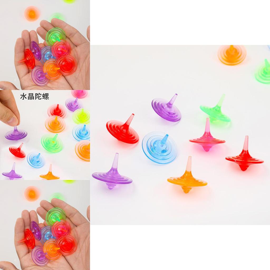 Kristall Kreisel Gyroskop Spielzeug für Kinder mit farbenfrohem Wasserkristall-Design für Kindergeschenk und Lernspiel