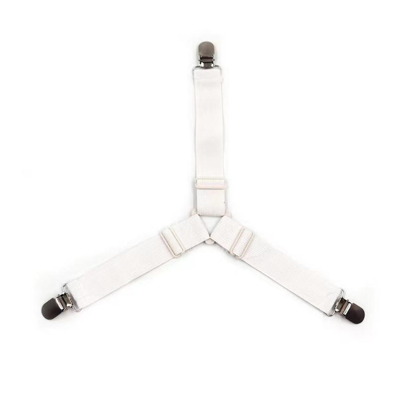 Bed Sheet Holder Adjustable Elastic 12 Clips Fixed Holder Mattress Clip Fasteners Cover Blankets Grippers Fixing Non-Slip Strap