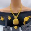 Arabian Fashion Jewelry Four-piece Dubai Indian Ladies Necklace Bracelet Earrings Ring Jewelry Set2026