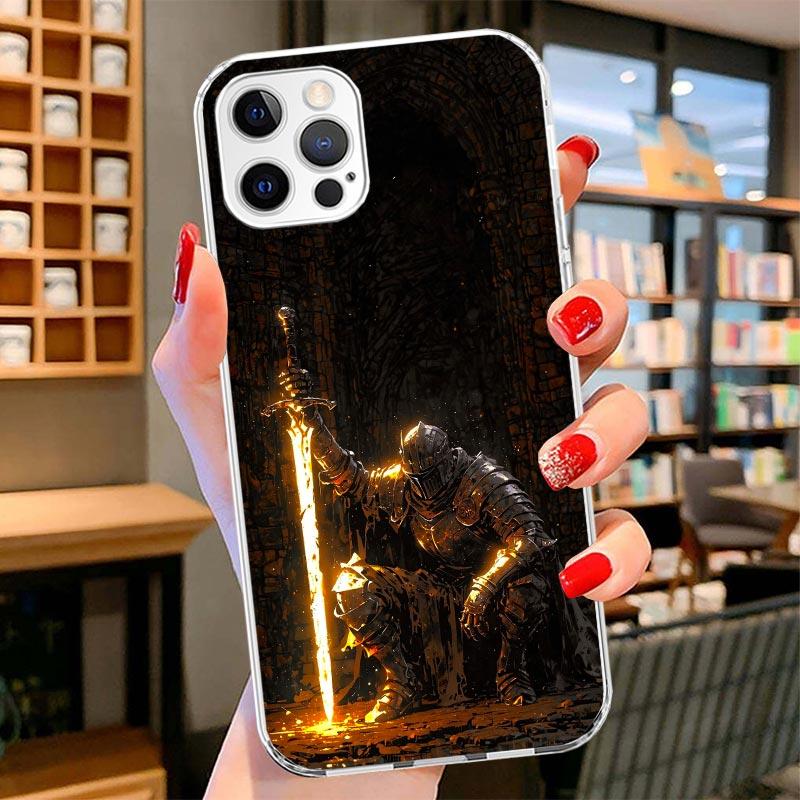 Dark Souls Game Cover Phone Case For iPhone 16 17 Air 15 14 Pro Max 16E Phone Case 13 Mini 12 11 7 SE 8 Print Pattern Fit Cases