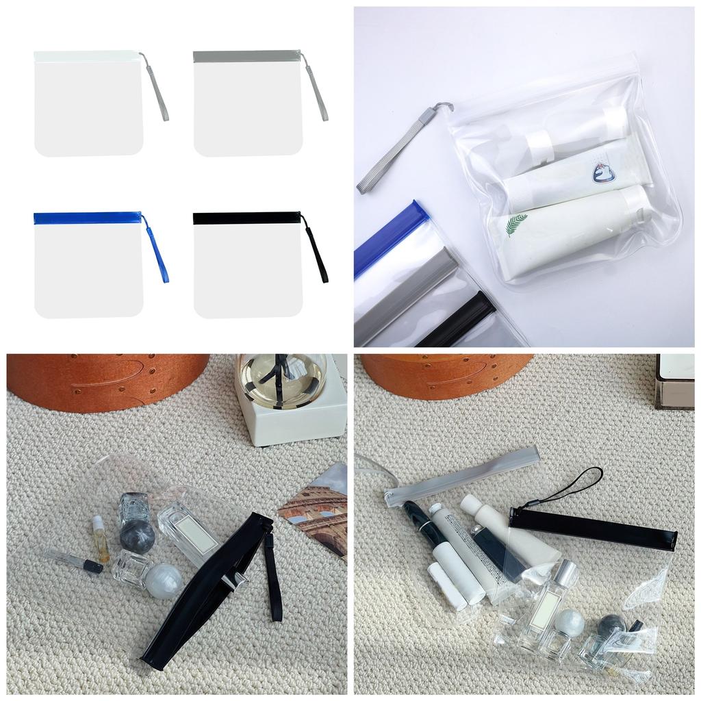 Pack of 6 EVA Waterproof Storage Bags EVA Clear Bags for Travel Accessories Waterproof and Space Saving Organizers