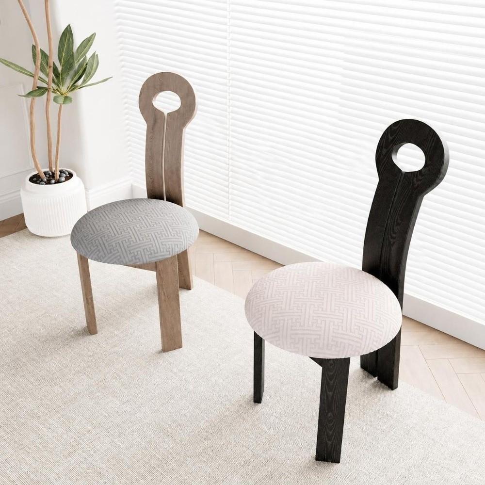 Non Slip Round Stool Seat Cover Thick Plush Stool Cover All-inclusive Chair Cushion Home Use