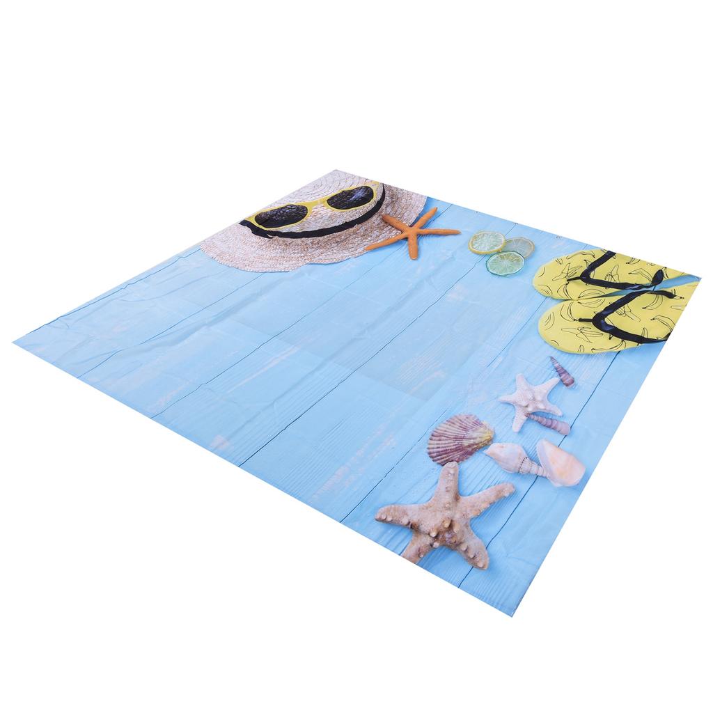Beach Pattern Shower Curtain Waterproof Polyester Bathroom Curtain with Hooks for Home Bathroom180x200cm